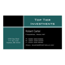 Streamlined Pro Business Card, Teal