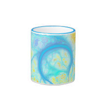 Streams of Joy – Cosmic Aqua & Lemon Coffee Mug