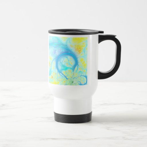 Streams of Joy – Cosmic Aqua & Lemon Coffee Mugs