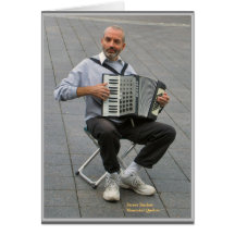 Street Busker - Jacque Cartier Square - Montréal Q Card