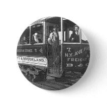 Street Car  Washington D.C. Vintage 1890 Pinback Button