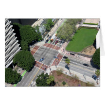 Street Corner In Downtown Los Angeles Greeting Card