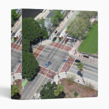 Street Corner In Downtown Los Angeles Vinyl Binder
