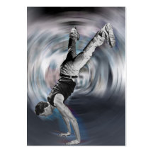 Street Dancing - Black and White Business Cards