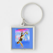 Street Dancing, Blues/Reds (3), No-Sil't Keychain