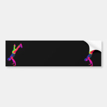 Street Dancing - Multi-Colour, Black Back Bumper Stickers