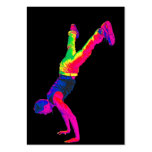 Street Dancing - Multi-Colour, Black Back Business Cards