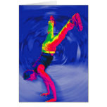 Street Dancing, Rainbow Coloured, Blue Back Card
