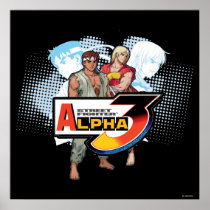 Street Fighter Alpha 3 Ken & Ryu Poster