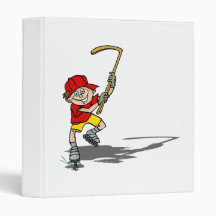Street Hockey kid 3 Ring Binders