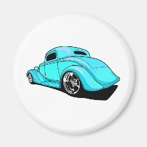Street Rod Cyan Magnets