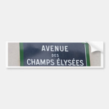 Street sign of Paris Bumper Sticker