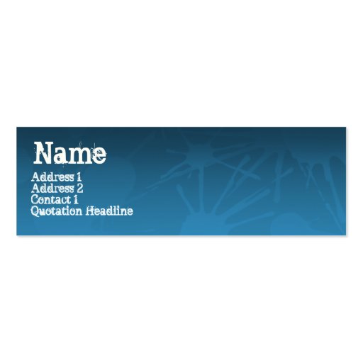 STREET SPLATTER blue Business Card Template