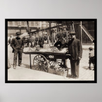 Street Vendor Italian Feast 1908 Posters