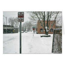 Streets Covered in a Blanket of Snow Cards