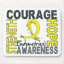 Strength Courage Hope Endometriosis Mousepad
