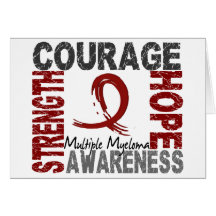 Strength Courage Hope Multiple Myeloma Greeting Card