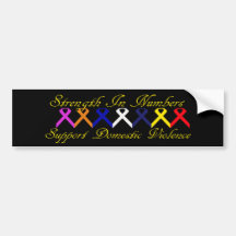Strength In Numbers Support Domestic Violence Bump Bumper Sticker