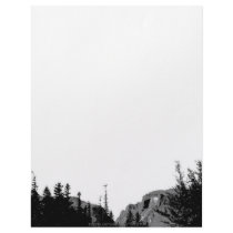 Strength/Mountain Scenery in B/W Customized Letterhead