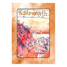 Strength Tarot Card Business Card Template