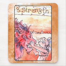 Strength Tarot Card Mouse Pads
