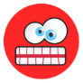 Stressed Face Round Stickers