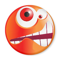 Stressed Smilie Refrigerator Magnet