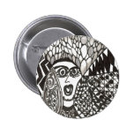 stressed woman pinback buttons
