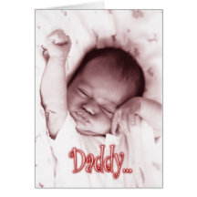 Stretching Baby Girl Father's Day from Daughter Cards