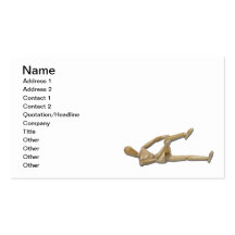 Stretching Knee and Shoulders Business Cards