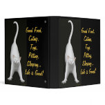 Stretching White Cat Binder