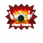 Strike Queen: Bowling Pins T-Shirt: Black