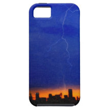strikes and thunders bolts over big apple 2 iPhone 5 cover