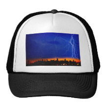 strikes and thunders bolts over big apple 2 trucker hats