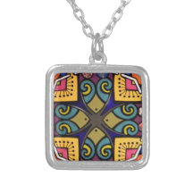 STRIKING GRAPHIC CONTEMPORARY CROSS EFFECT CUSTOM NECKLACE