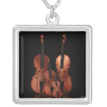String Instruments Square Necklace