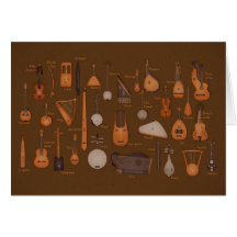 String Musical Instruments Greeting Card