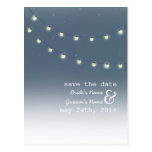 String of Lights Outdoor Evening Save The Date Post Cards