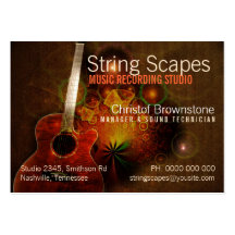 String Scapes Guitar 2011 Calendar Biz Cards Business Card Templates