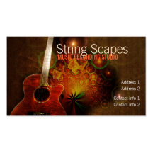 String Scapes Guitar Fractal Business card