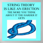 string theory is sexy physics joke posters