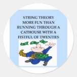STRING theory Round Sticker