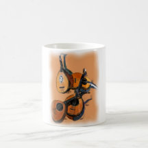 Stringed Musical Instruments in Oil, Blurred Edge Coffee Mugs