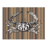 Stripe Crab Pop Art Post Card