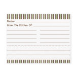 Stripe It Up Blank Recipe Cards Post Card
