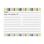 Stripe It Up Blank Recipe Cards Post Cards