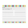 Stripe It Up Blank Recipe Cards