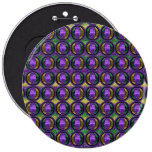 Stripe Mardi Gras Fleur de lis Pinback Buttons