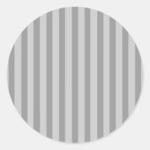 Stripe Wedding Gray I Round Stickers