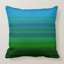 Striped Blend in blue and green Pillows